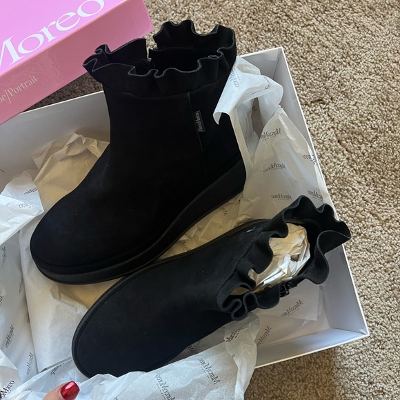 Marco Moreo Madison Boots, Black Suede NEW - Picture 7 of 10